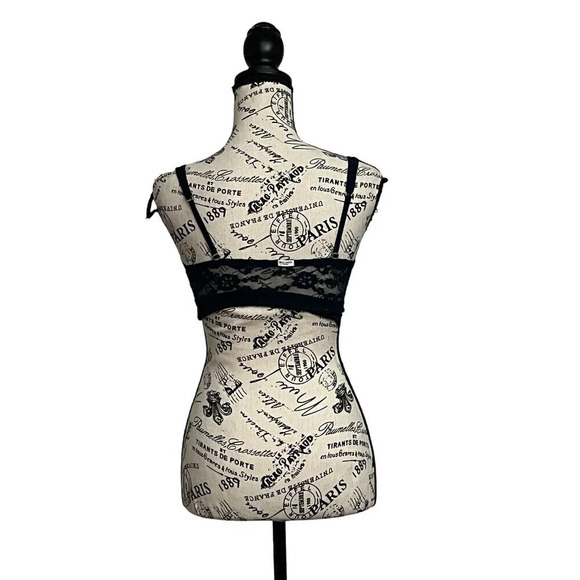 HOLLISTER Gilly Hicks womens  Sydney  Lace Bralette Black  Top Small Boho Modest - Picture 4 of 9